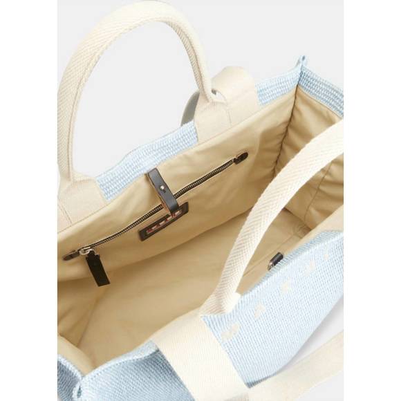 NEW MARNI basket tote bag in lightblue - Picture 2 of 5